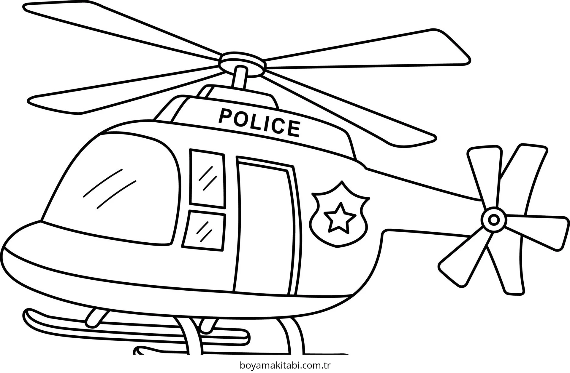 Helikopter boyama sayfası – ücretsiz yazdır, boyama etkinliği