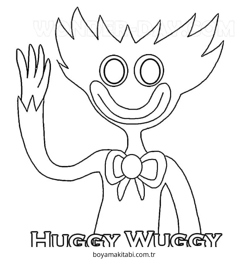 Huggy Wuggy boyama sayfası #113 – eğlenceli etkinlik, el becerilerini geliştirir
