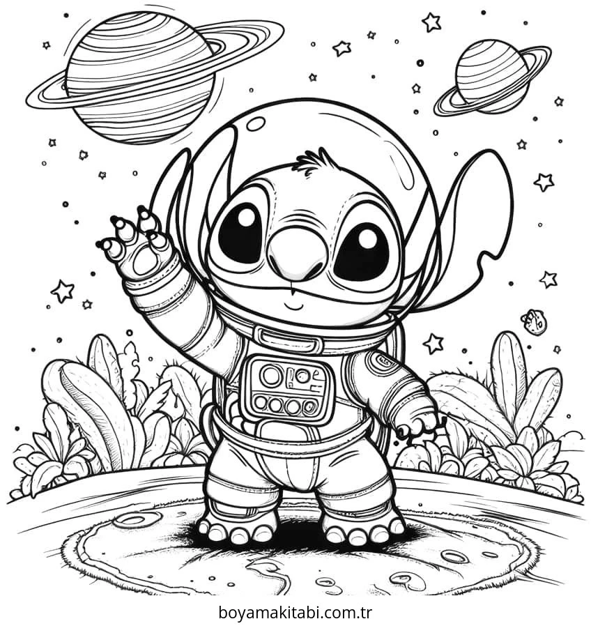 Lilo and Stitch boyama sayfası #20 – eğitici aktivite, yaratıcılık