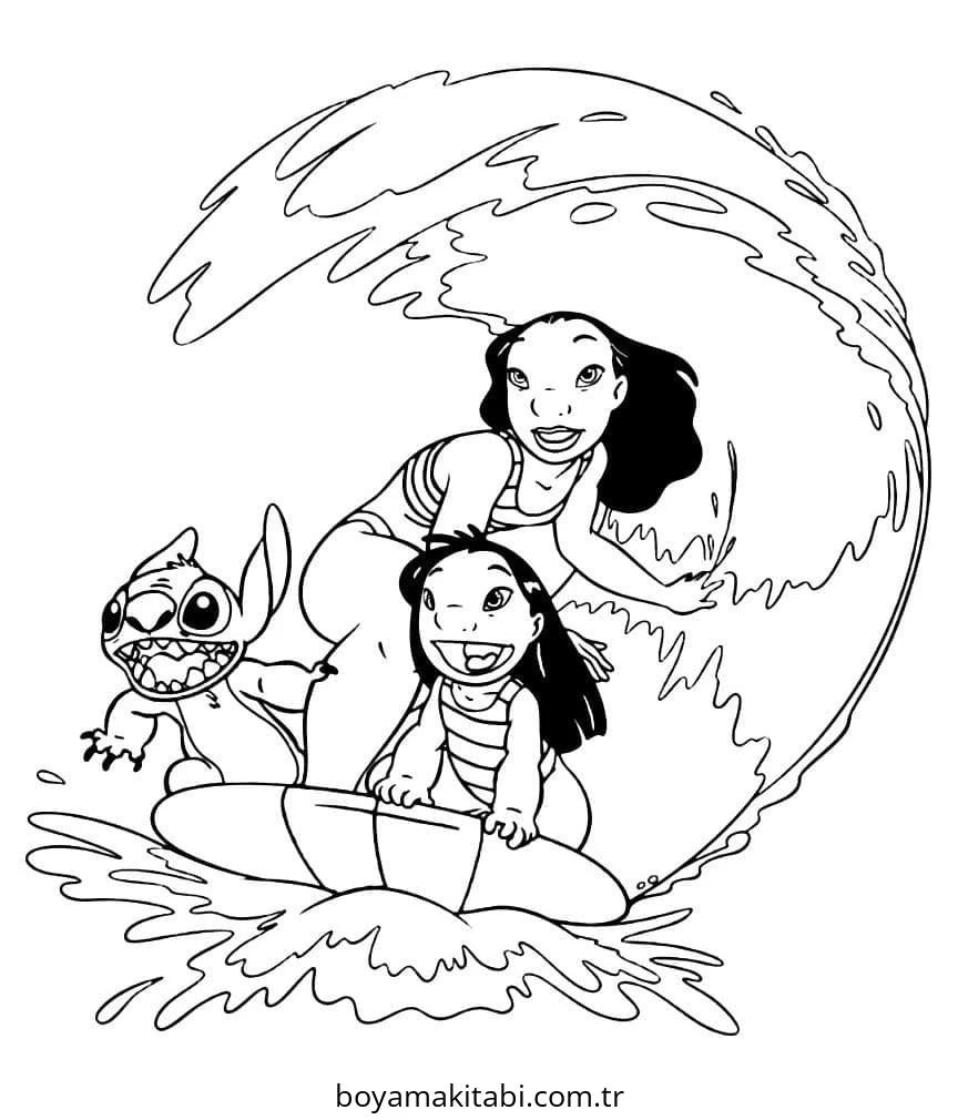 Lilo and Stitch boyama sayfası – ücretsiz yazdır, boyama etkinliği