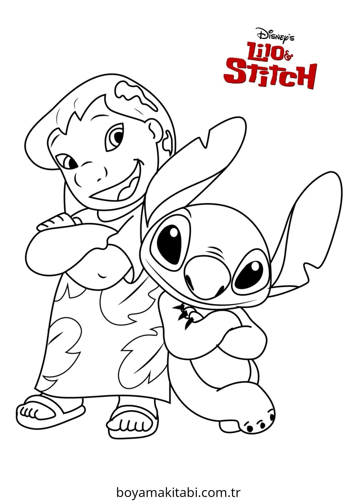 Lilo and Stitch boyama sayfası – eğitici aktivite, yaratıcılık