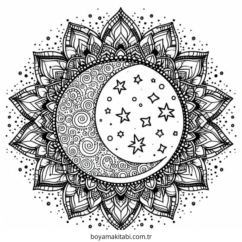 Mandala boyama sayfası #181 – eğlenceli öğrenme deneyimi, okul öncesi