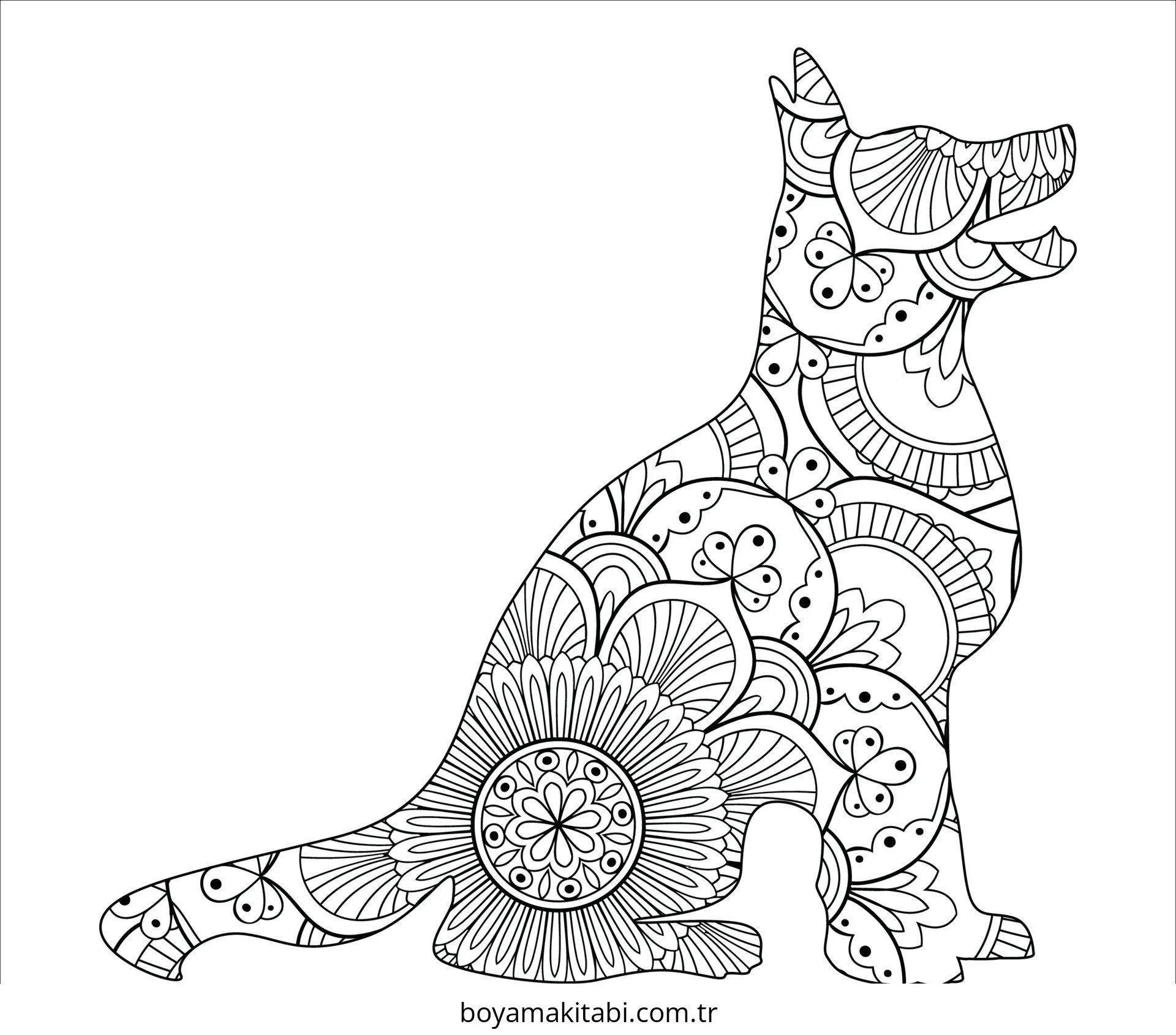 Mandala boyama sayfası – çocuk aktivitesi, PDF indir