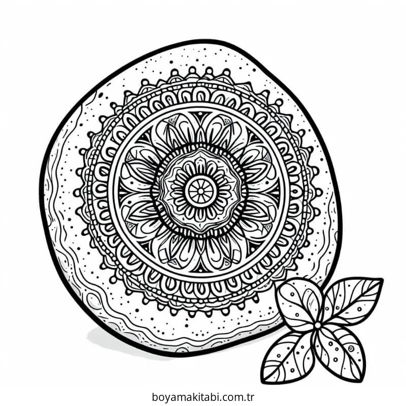 Mandala boyama sayfası #197 – sanatsal çalışma, aile ile vakit geçirme