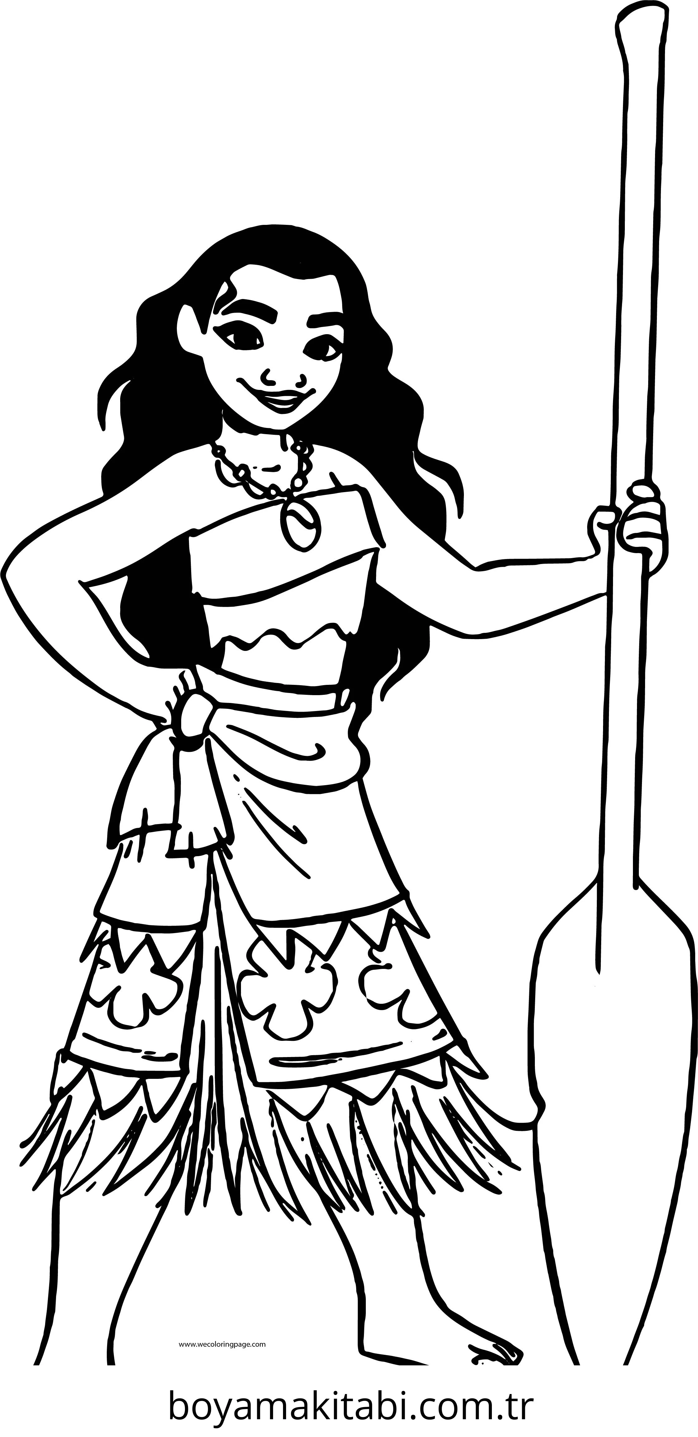 Moana boyama sayfası – çocuklar için, çizgi film temalı