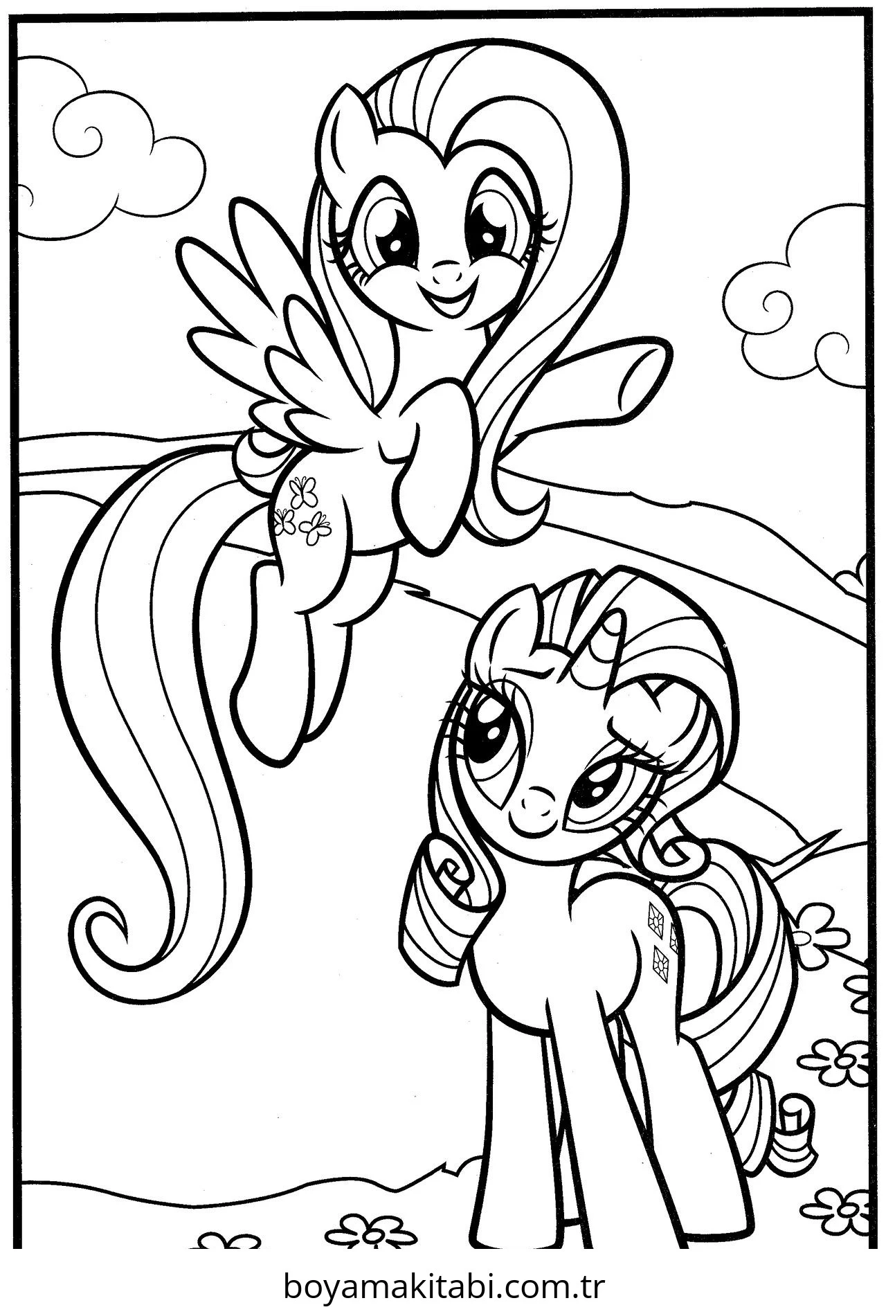 My Little Pony boyama sayfası – okul öncesi, evde etkinlik