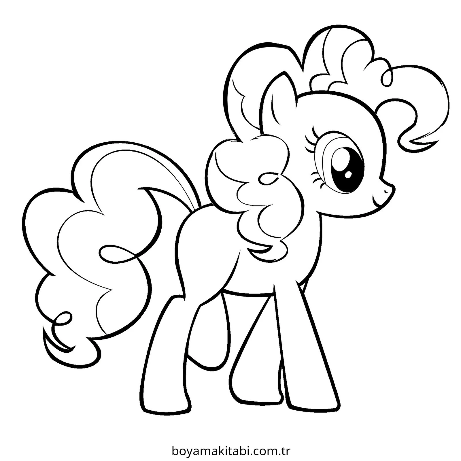 My Little Pony boyama sayfası – çizgi film temalı, basit çizim