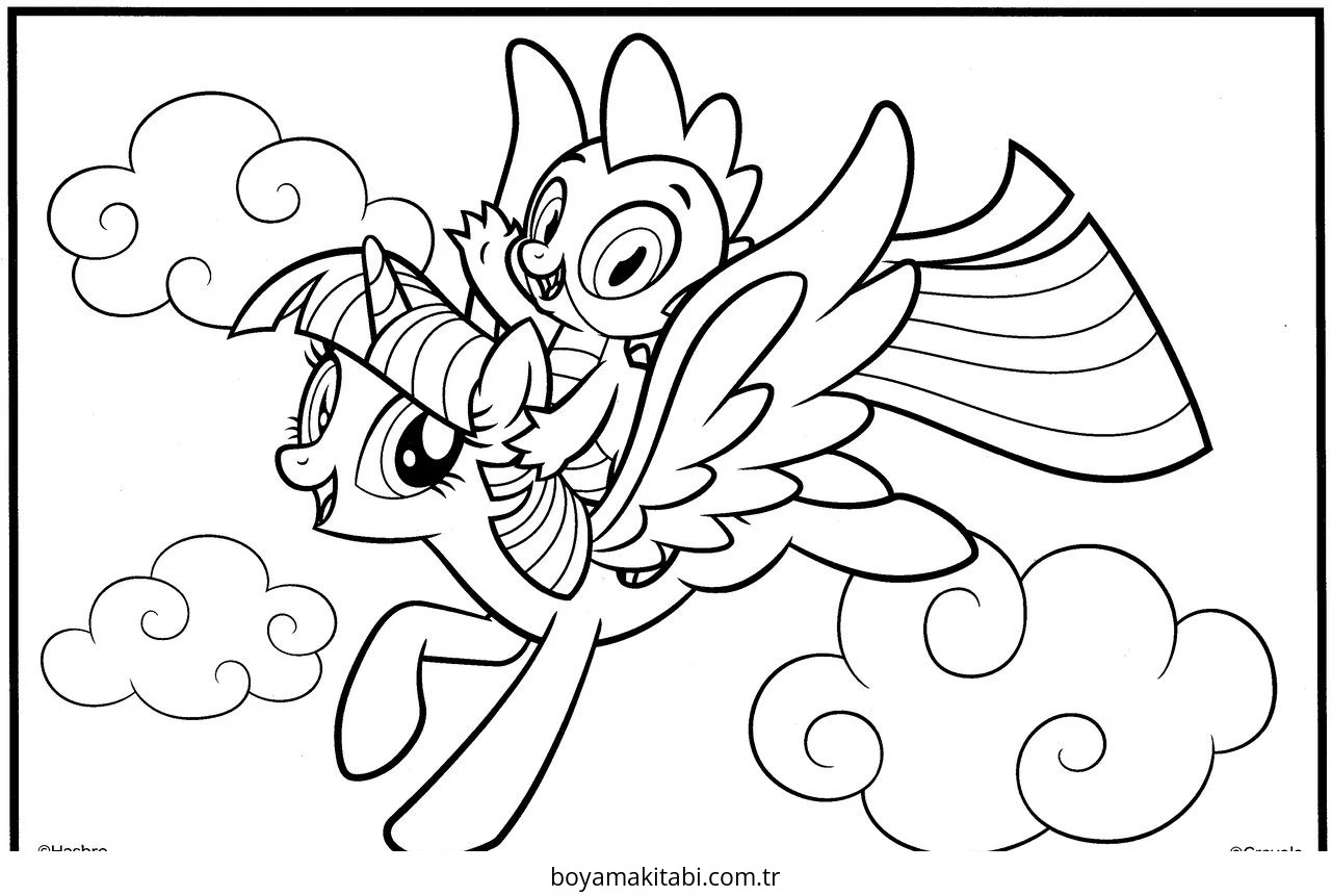 My Little Pony boyama sayfası – evde etkinlik, ücretsiz yazdır