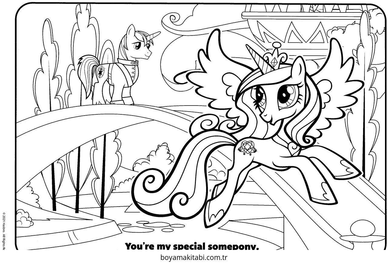 My Little Pony boyama sayfası – yaratıcılık, eğlenceli etkinlik