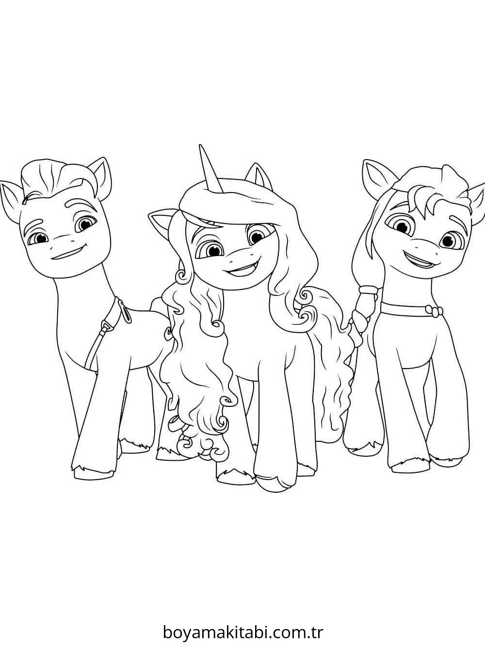My Little Pony boyama sayfası – PDF indir, sevimli karakter