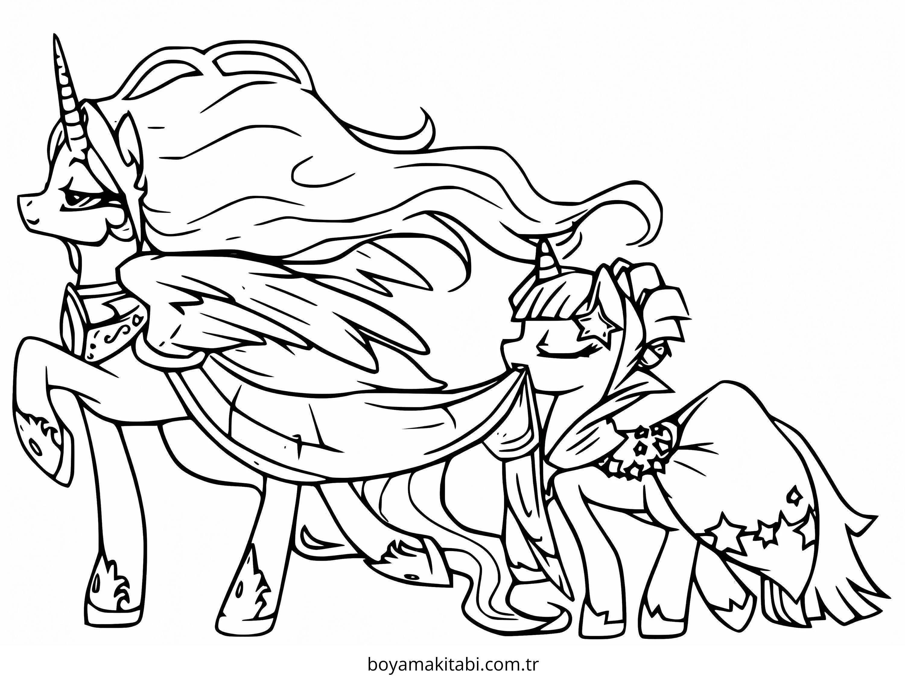 My Little Pony boyama sayfası – yaratıcılığı geliştirir, keyifli zaman