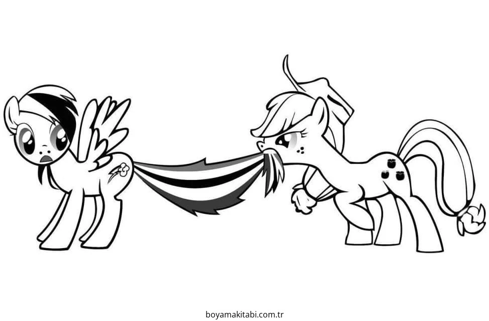 My Little Pony boyama sayfası – eğitici aktivite, yaratıcılık