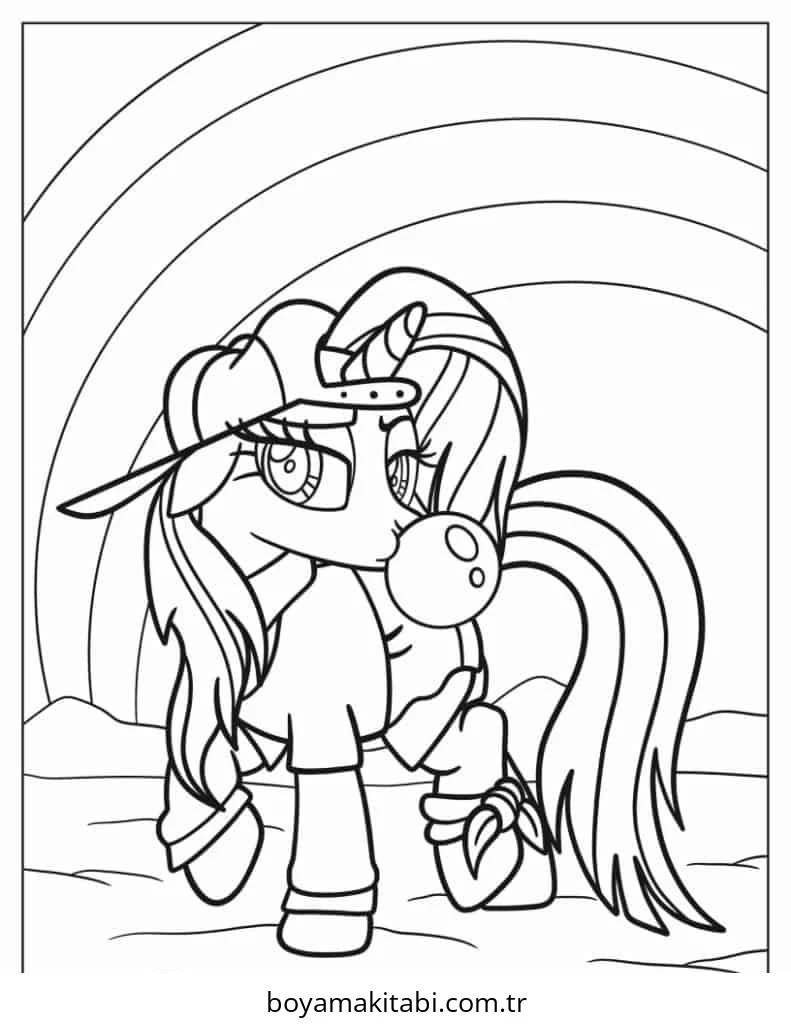My Little Pony boyama sayfası – yaratıcılık, eğlenceli etkinlik