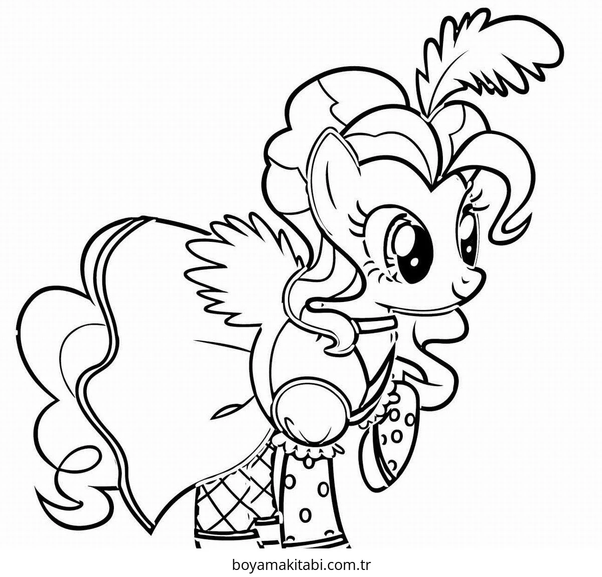 My Little Pony boyama sayfası – renkli çizimler, okul öncesi
