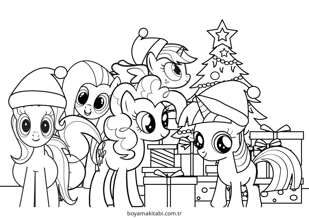 My Little Pony boyama sayfası – kolay boyama, eğitici aktivite