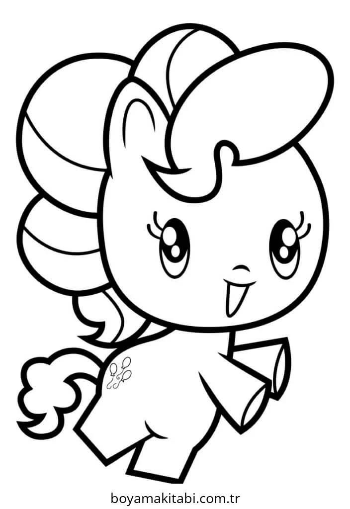 Pinkie Pie boyama sayfası – boyama çalışması, yaratıcılığı geliştirir