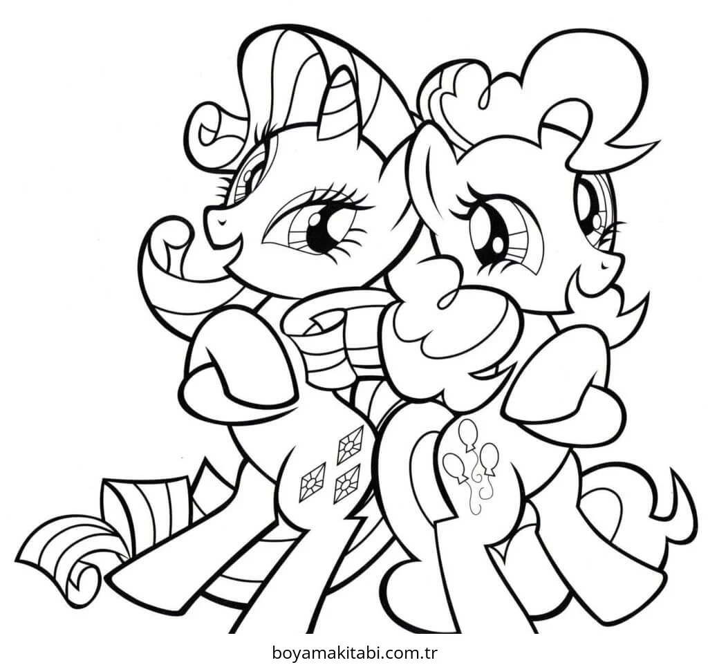 Pinkie Pie boyama sayfası – okul öncesi, evde etkinlik