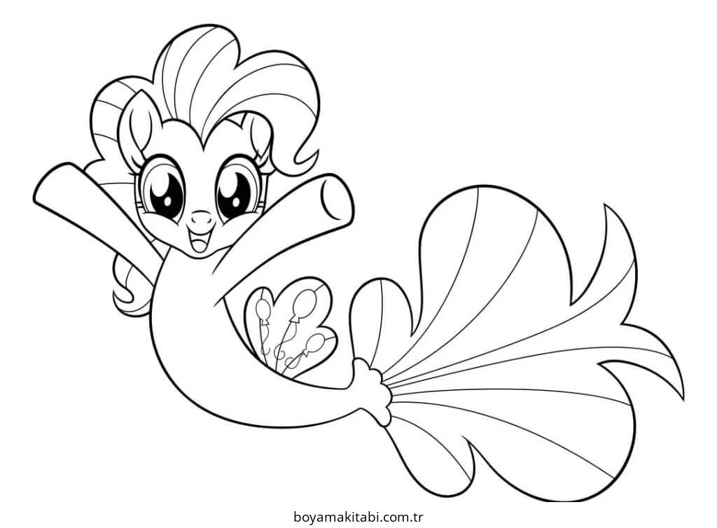 Pinkie Pie boyama sayfası – boyama etkinliği, çocuk aktivitesi