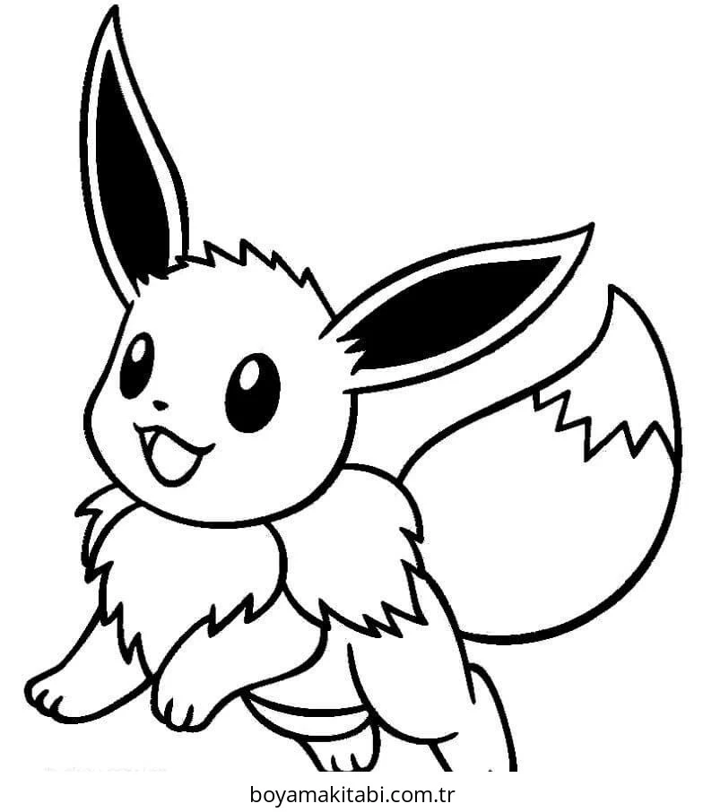 Pokemon Eevee boyama sayfası – ücretsiz yazdır, boyama etkinliği