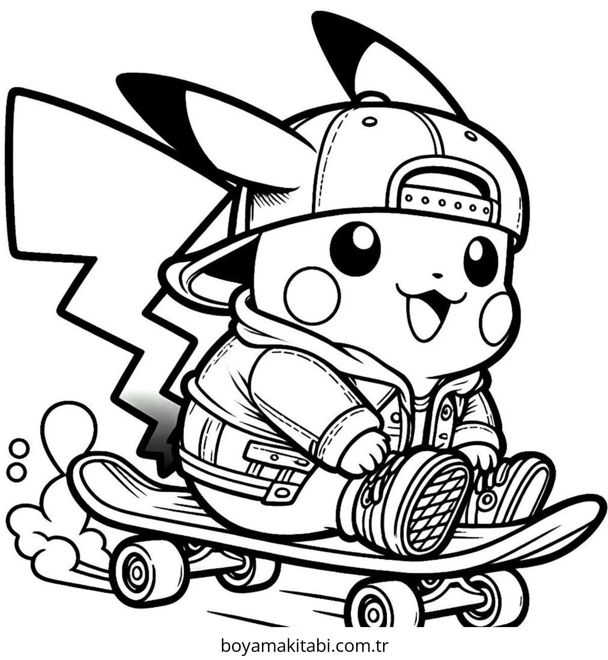 Pokemon Pikachu boyama sayfası – eğitici aktivite, yaratıcılık