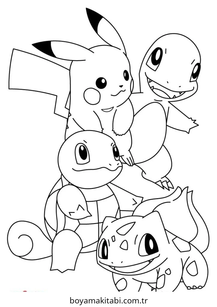 Pokemon Pikachu boyama sayfası – evde etkinlik, ücretsiz yazdır