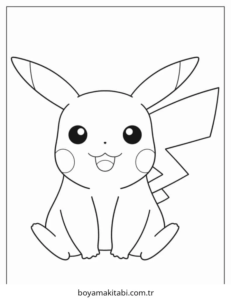 Pokemon Pikachu boyama sayfası – yaratıcılık, eğlenceli etkinlik