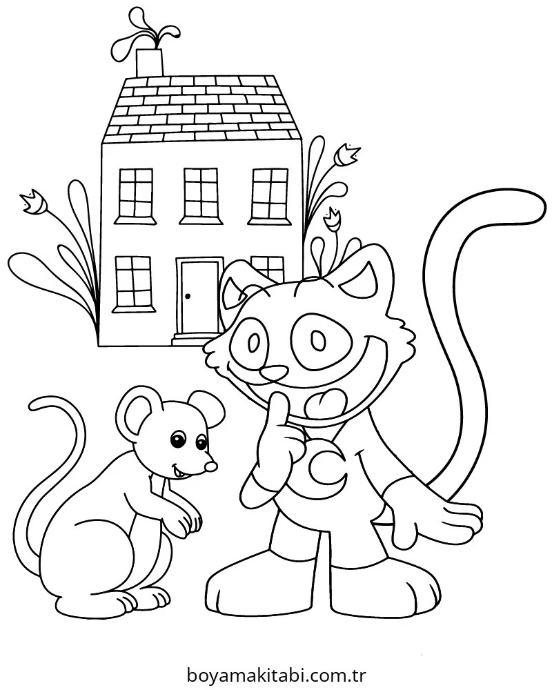 Poppy Playtime boyama sayfası – okul öncesi, evde etkinlik