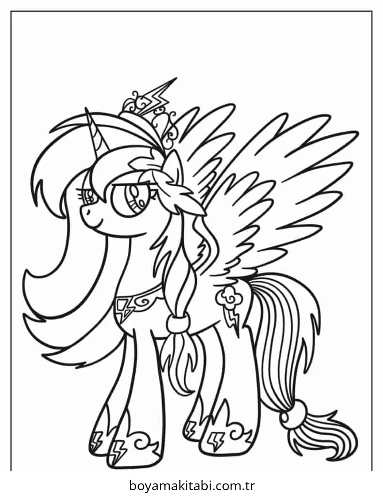 Rainbow Dash boyama sayfası – eğitici aktivite, yaratıcılık