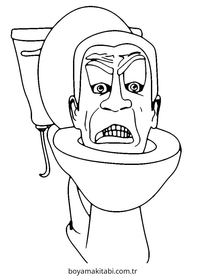 Skibidi Toilet boyama sayfası – boyama çalışması, yaratıcılığı geliştirir