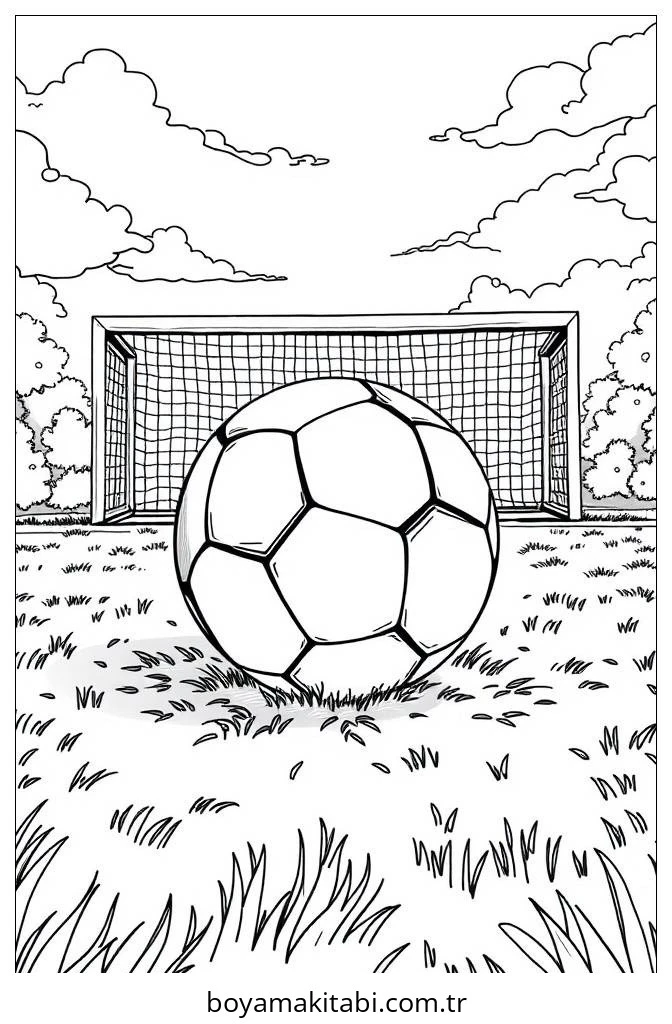 Futbol boyama sayfası – evde etkinlik, ücretsiz yazdır