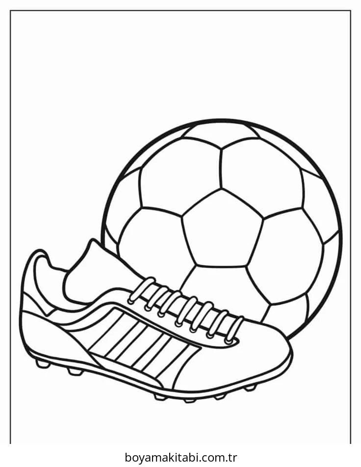 Futbol boyama sayfası – ücretsiz yazdır, boyama etkinliği
