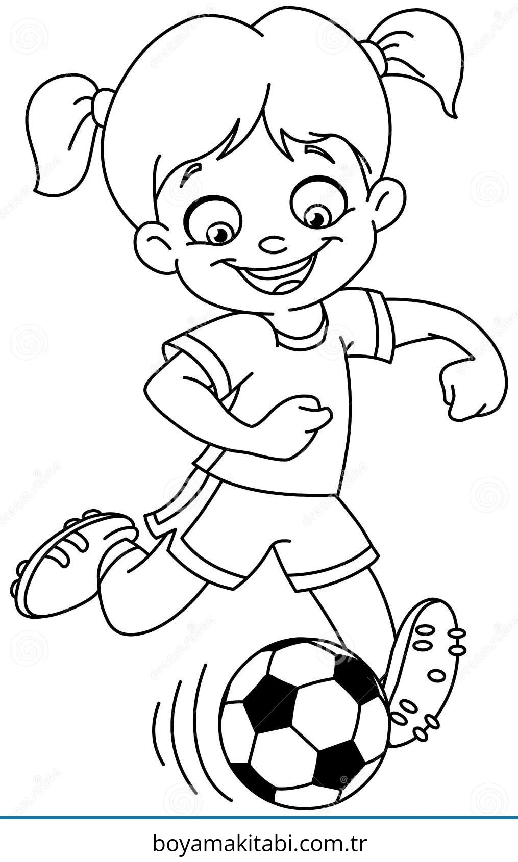 Futbol boyama sayfası – boyama etkinliği, çocuk aktivitesi