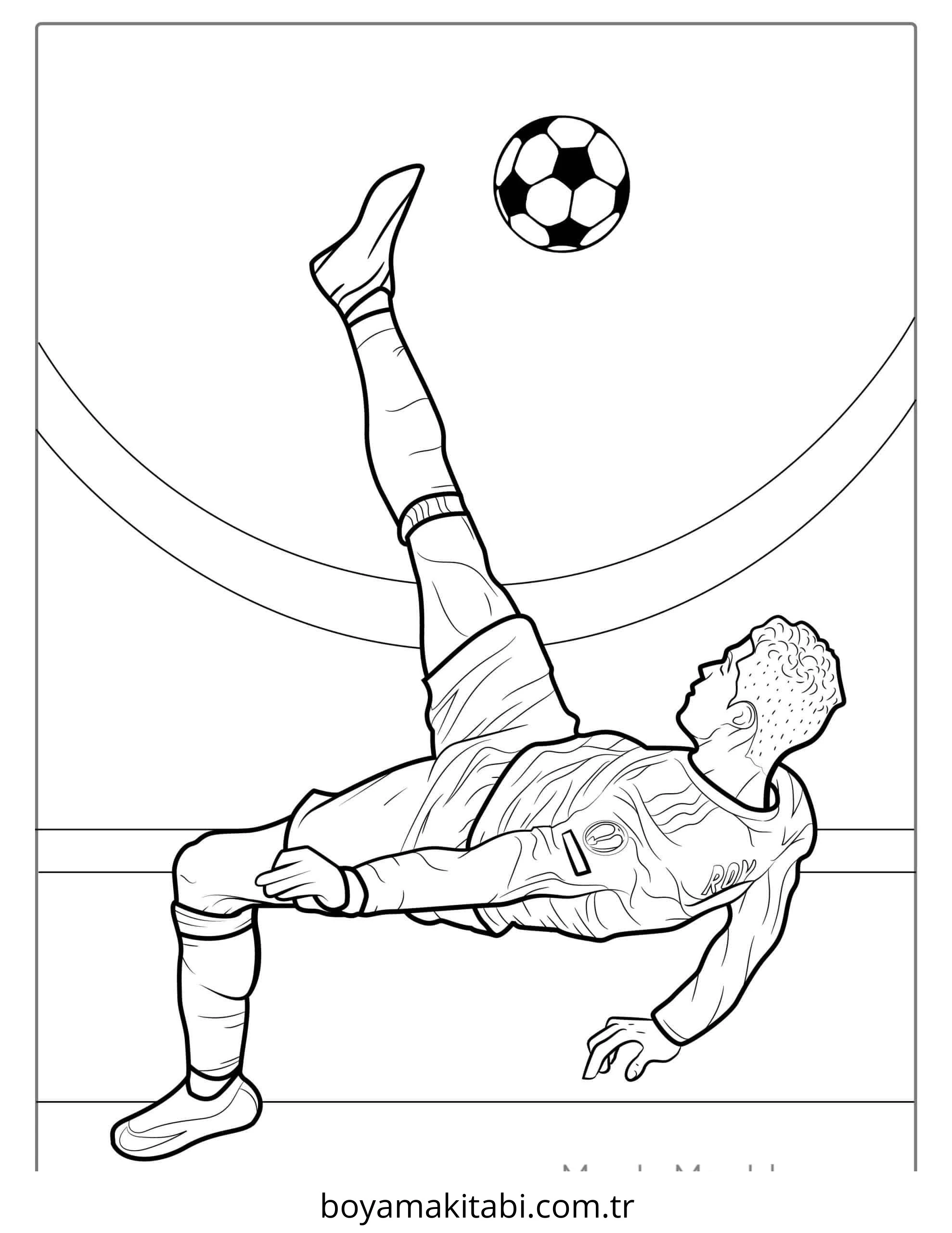 Futbol boyama sayfası – keyifli zaman, renkli çizimler