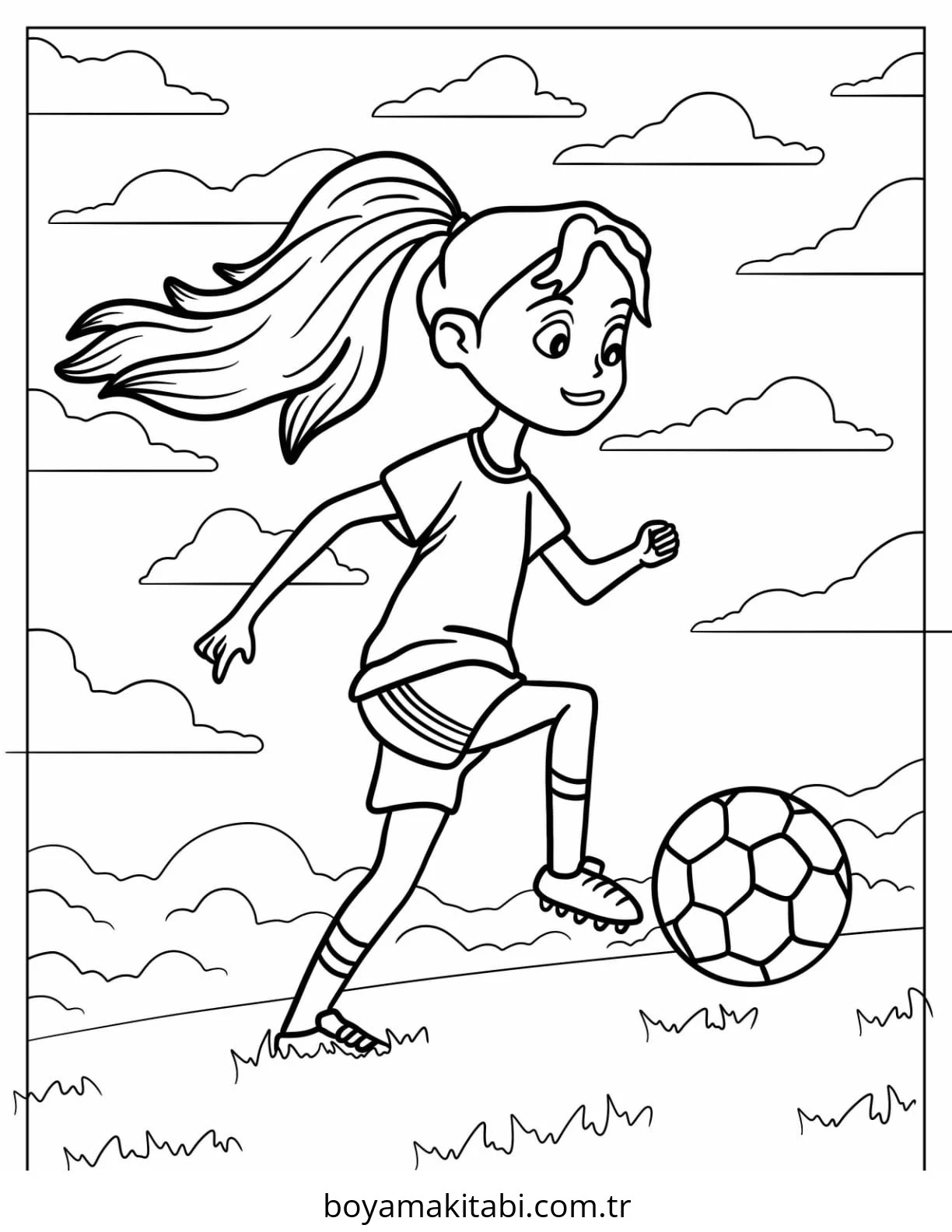 Futbol boyama sayfası – yaratıcılık, eğlenceli etkinlik