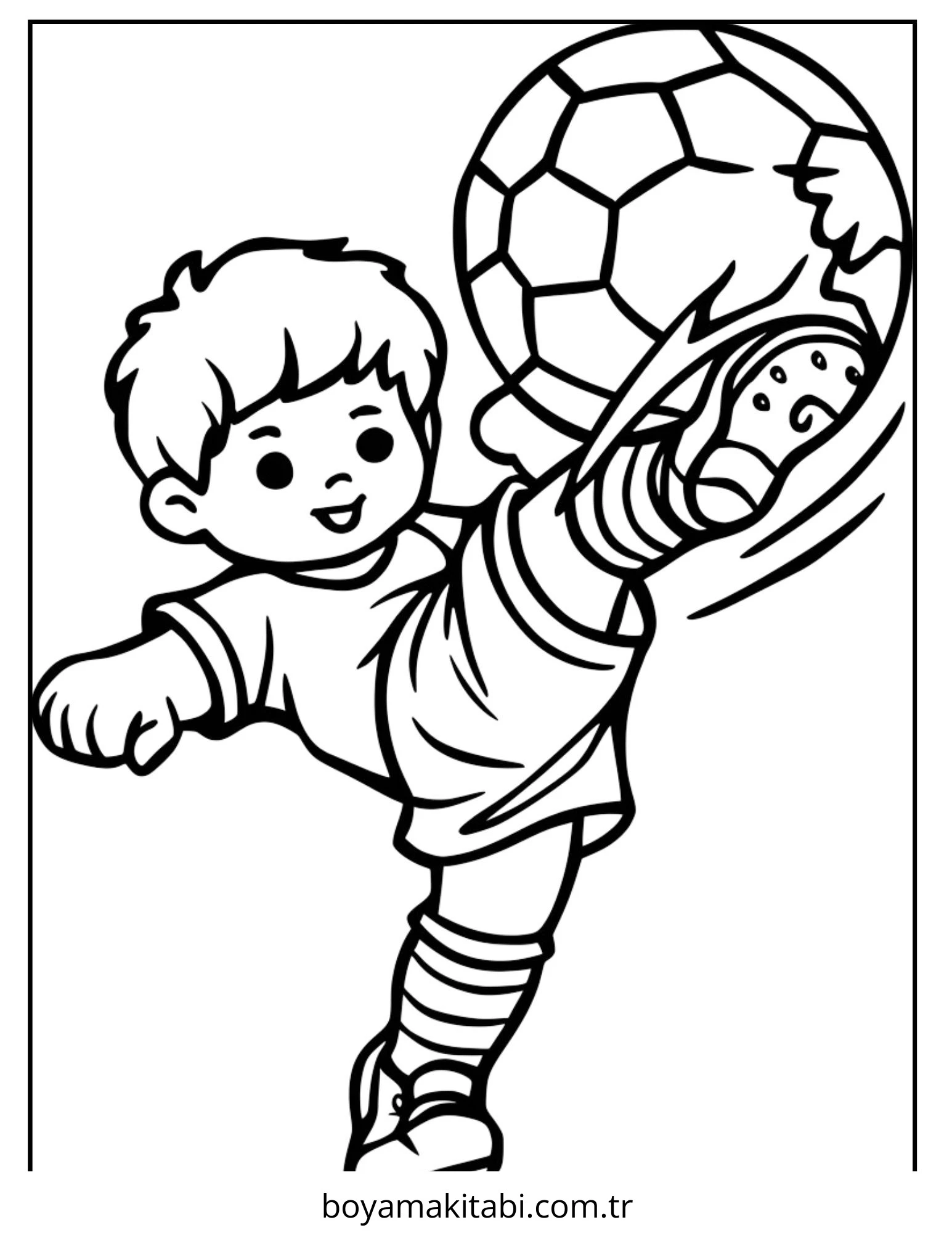 Futbol boyama sayfası – boyama etkinliği, çocuk aktivitesi