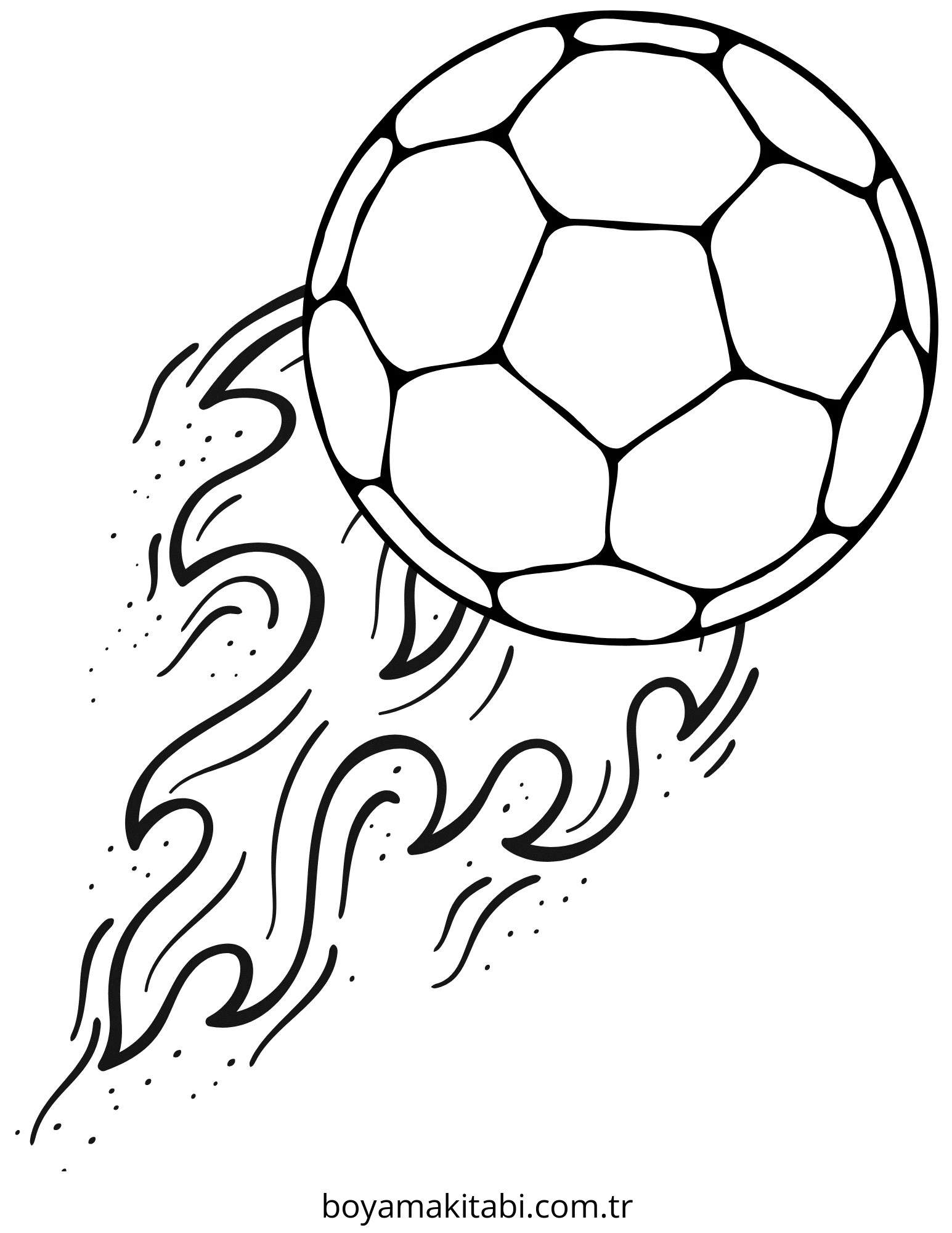 Futbol boyama sayfası – evde etkinlik, ücretsiz yazdır