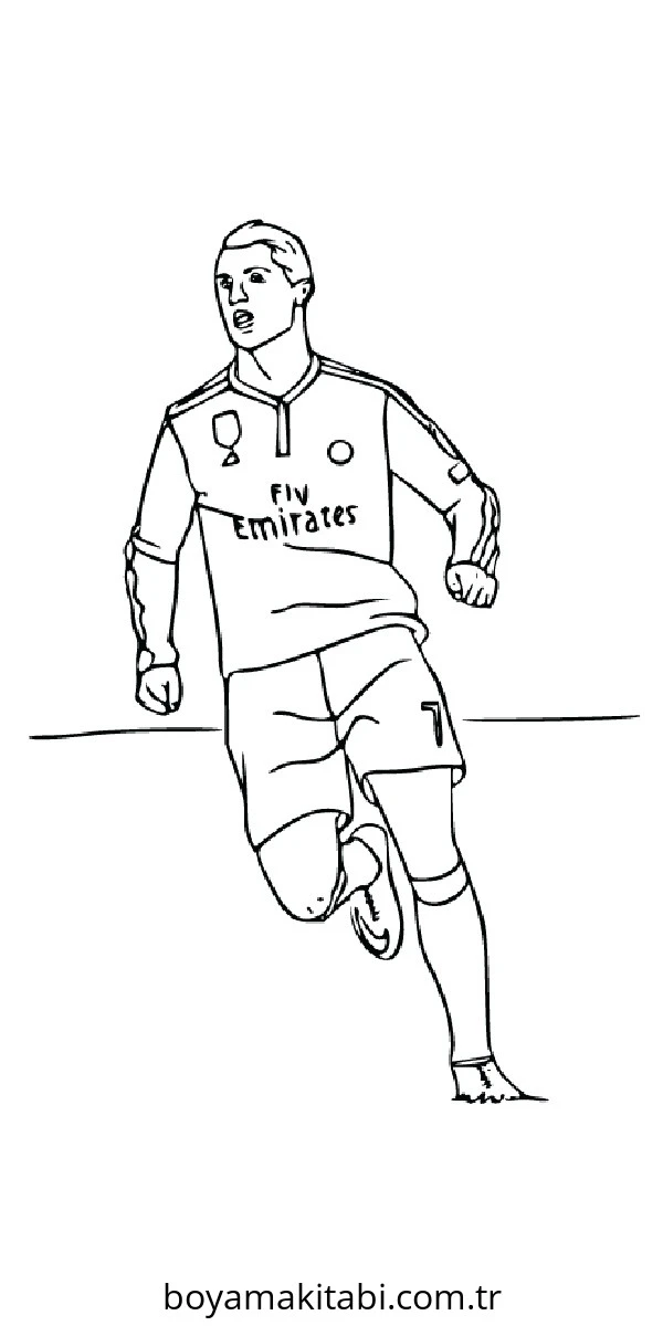Futbol boyama sayfası – sanatsal çalışma, çocuklar için