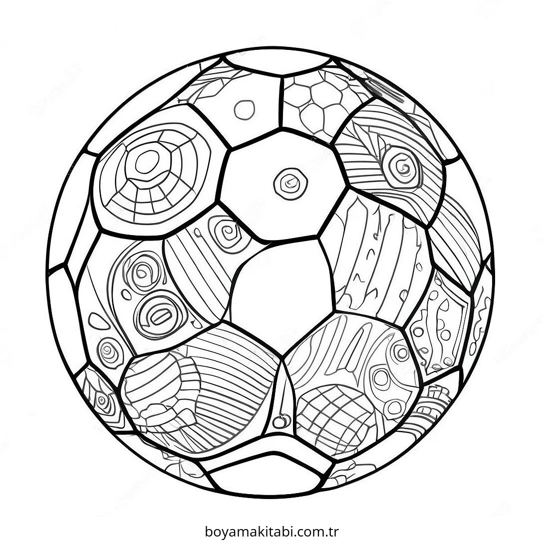 Futbol boyama sayfası – yaratıcılık, eğlenceli etkinlik