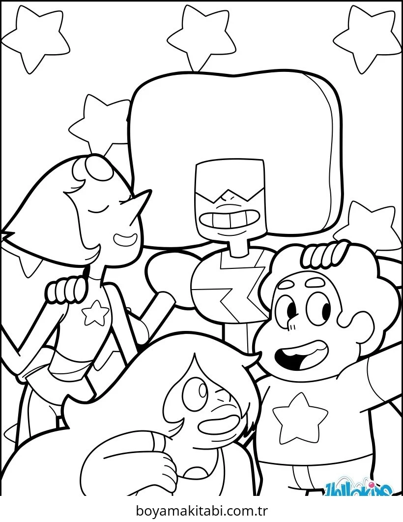Steven Universe boyama sayfası #4 – eğitici aktivite, yaratıcılık