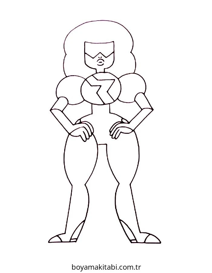 Steven Universe boyama sayfası #13 – renkli çizimler, dikkat ve odaklanma geliştirir
