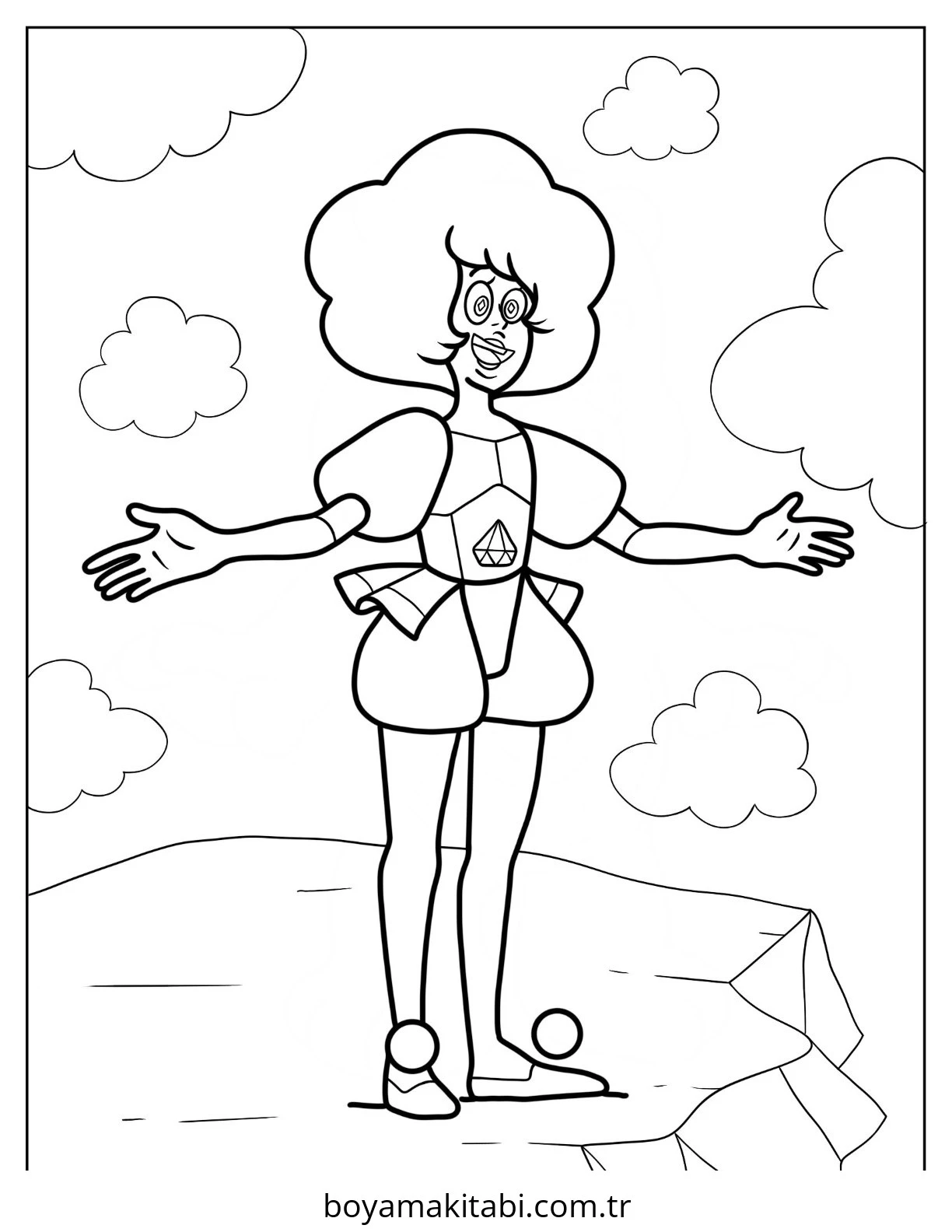 Steven Universe boyama sayfası #18 – doğum günü partisi aktivitesi, ekran süresine alternatif