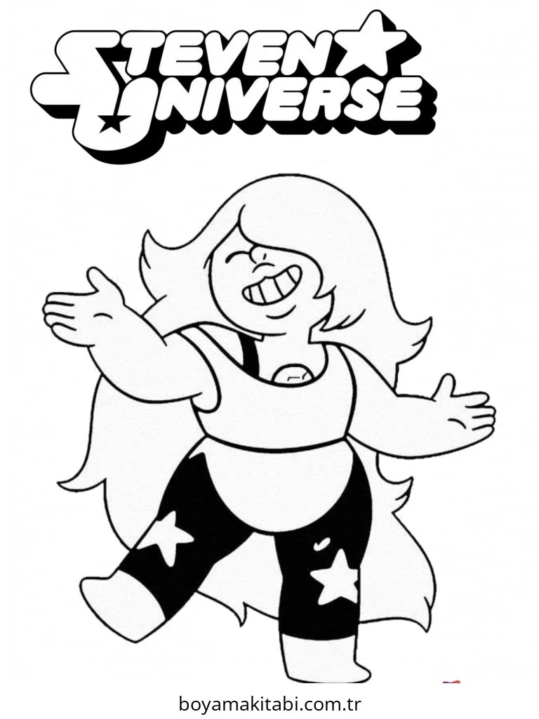Steven Universe boyama sayfası #21 – motor becerileri destekler, mürekkep tasarrufu sağlar