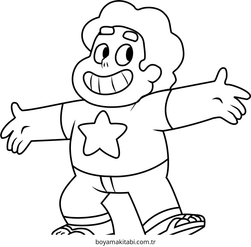 Steven Universe boyama sayfası #23 – renk bilgisini öğretir, günlük etkinlik önerisi