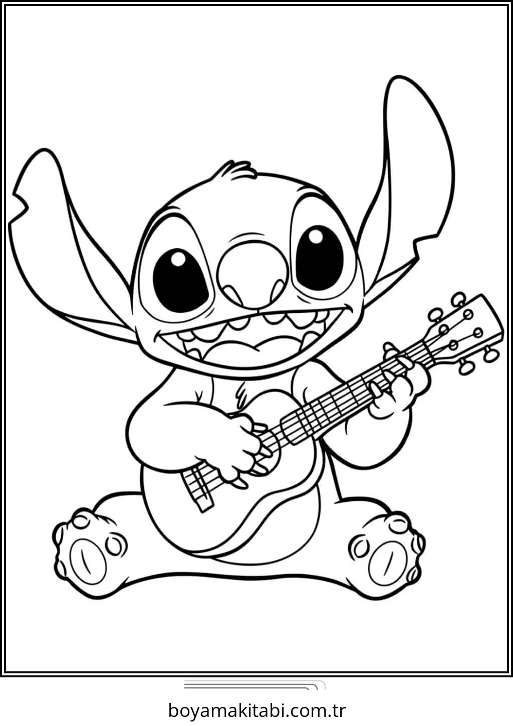 Stitch boyama sayfası – kolay boyama, eğitici aktivite