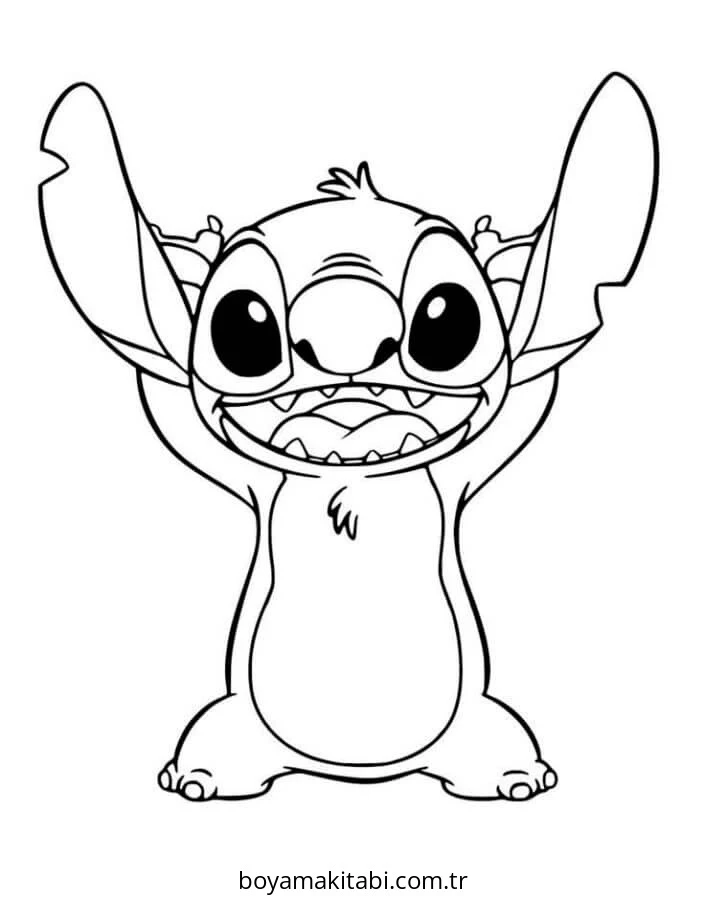Stitch boyama sayfası – eğlenceli etkinlik, el becerilerini geliştirir