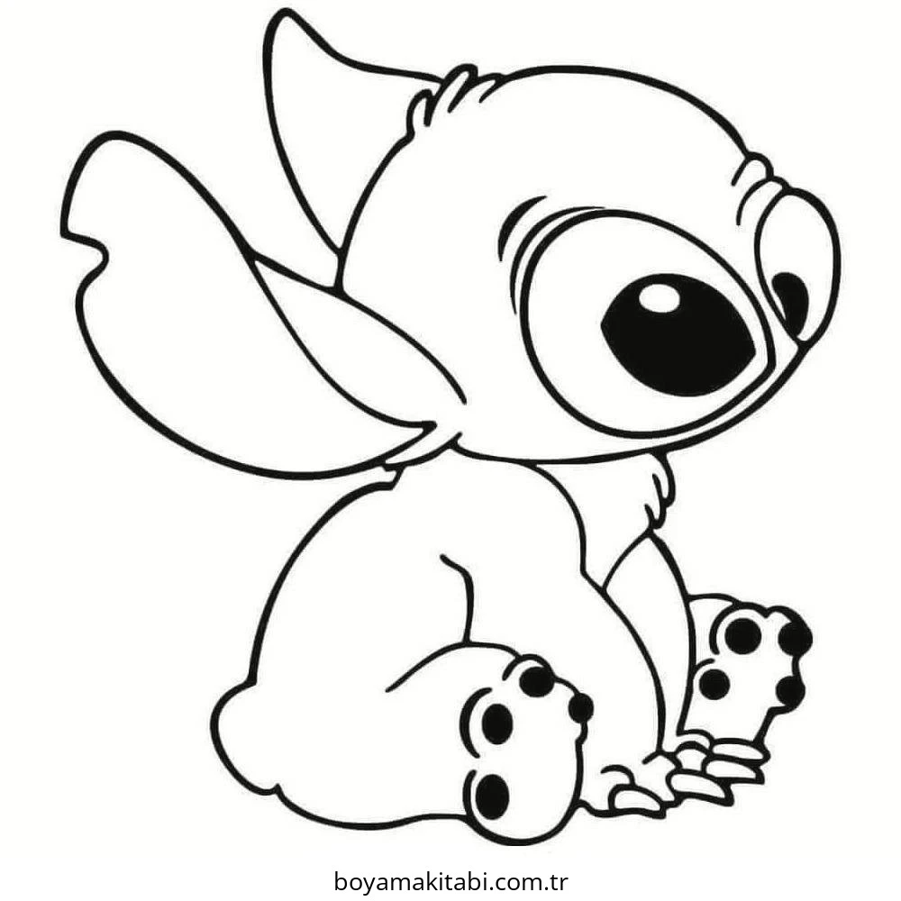 Stitch boyama sayfası – kolay boyama, eğitici aktivite