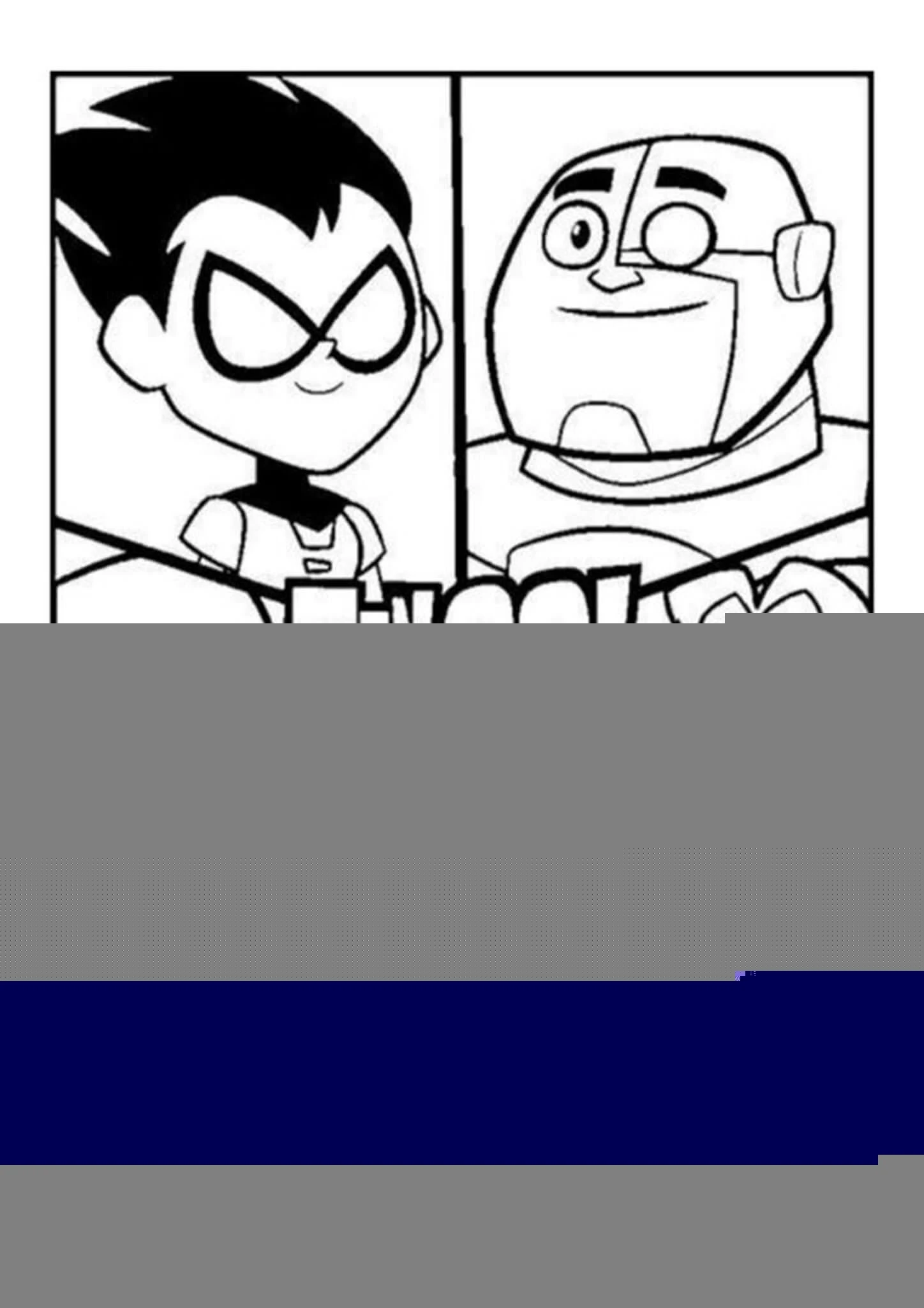 Teen Titans Go boyama sayfası #65 – sabır ve özgüven kazandırır, yaratıcı sanat çalışması