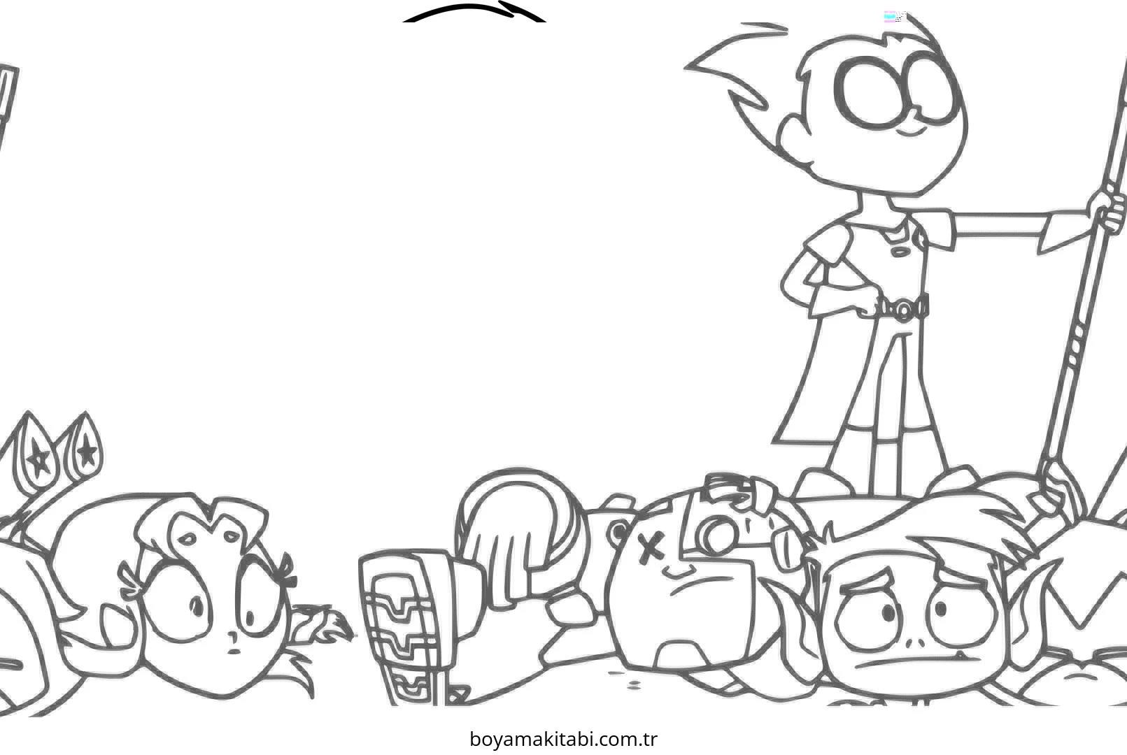Teen Titans Go boyama sayfası #70 – tamamen ücretsiz, çocuklar için