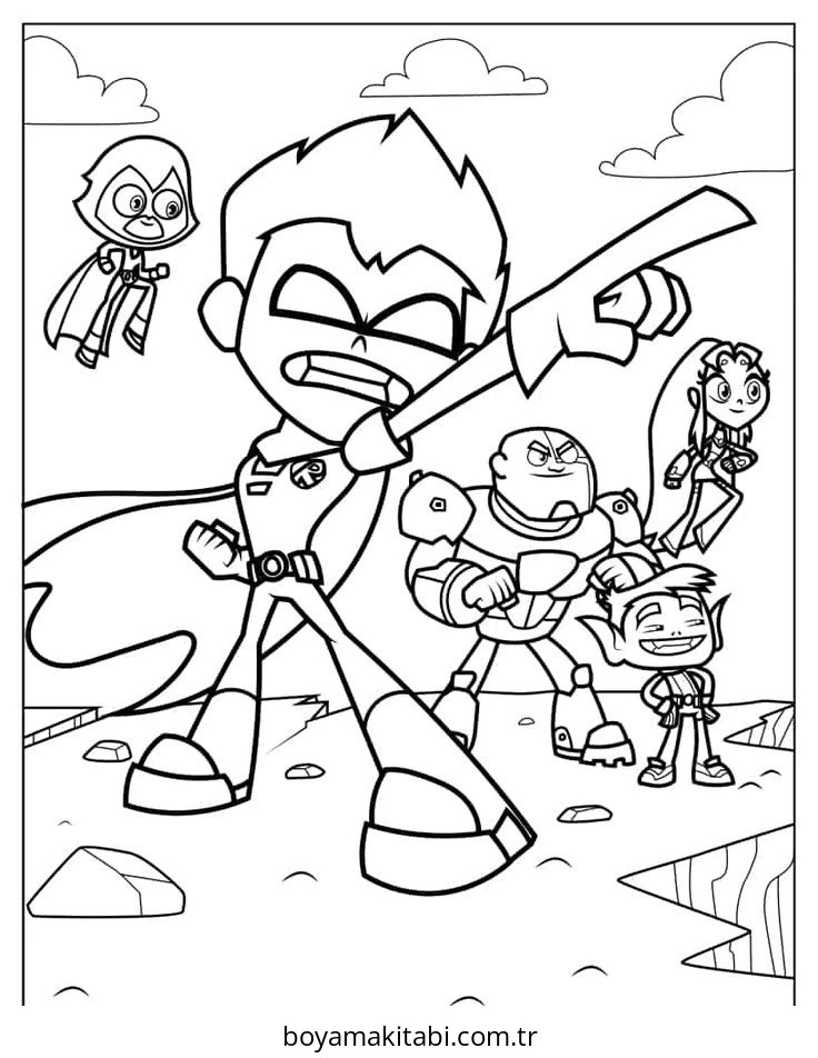 Teen Titans Go Boyama