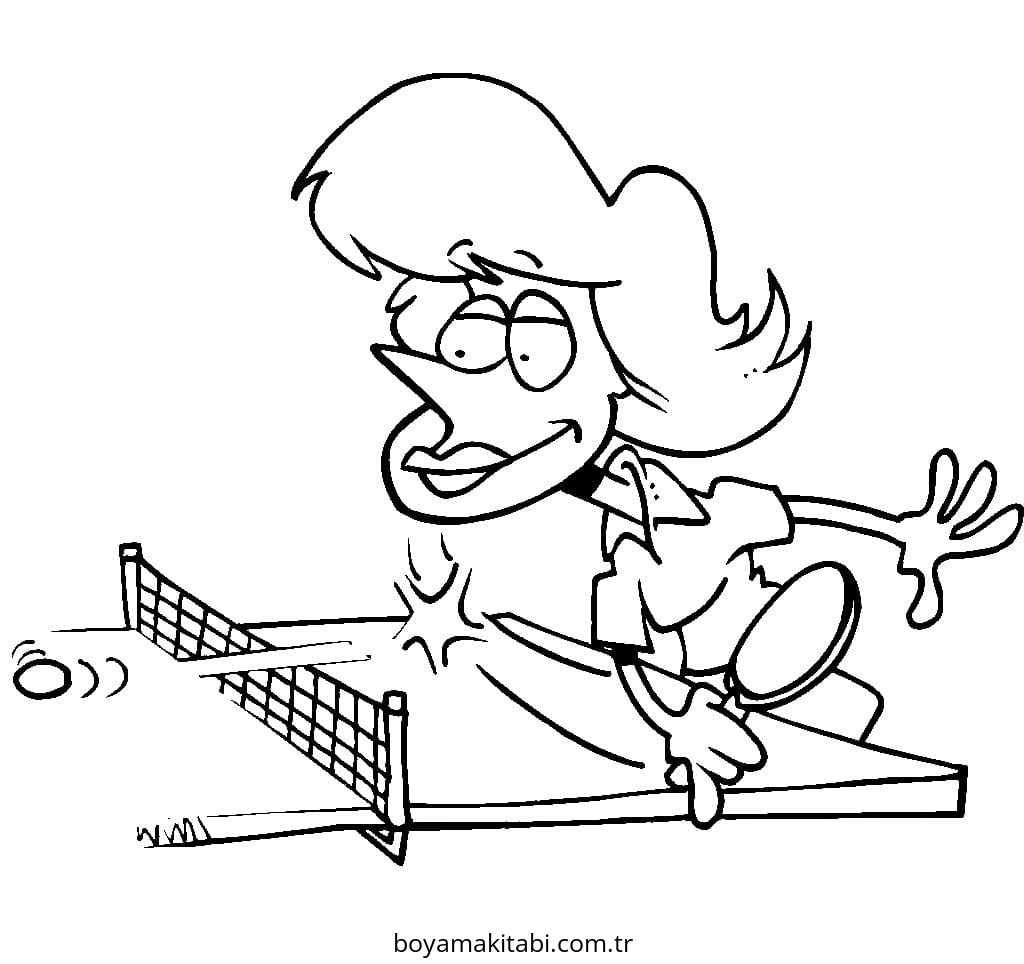 Tenis boyama sayfası – eğlenceli etkinlik, el becerilerini geliştirir